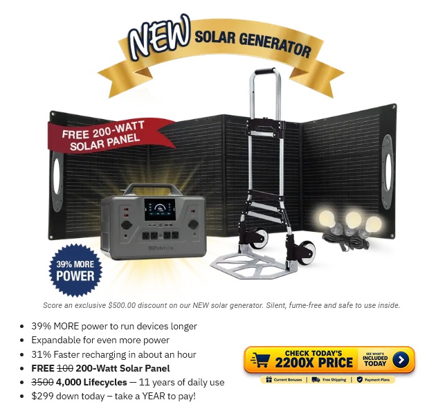 Who Is the Patriot Power Solar Generator 2200X Best For?